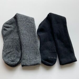 BAMBAS Marl Knee High Two Pairs Black & Gray